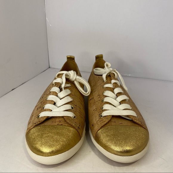 Kork-Ease® Silva Gold and Cork Sneakers size 9 New without box - Picture 2 of 6